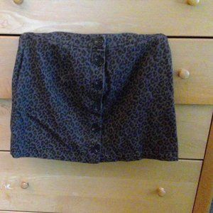 TrendNotes Leopard Print Skirt, M